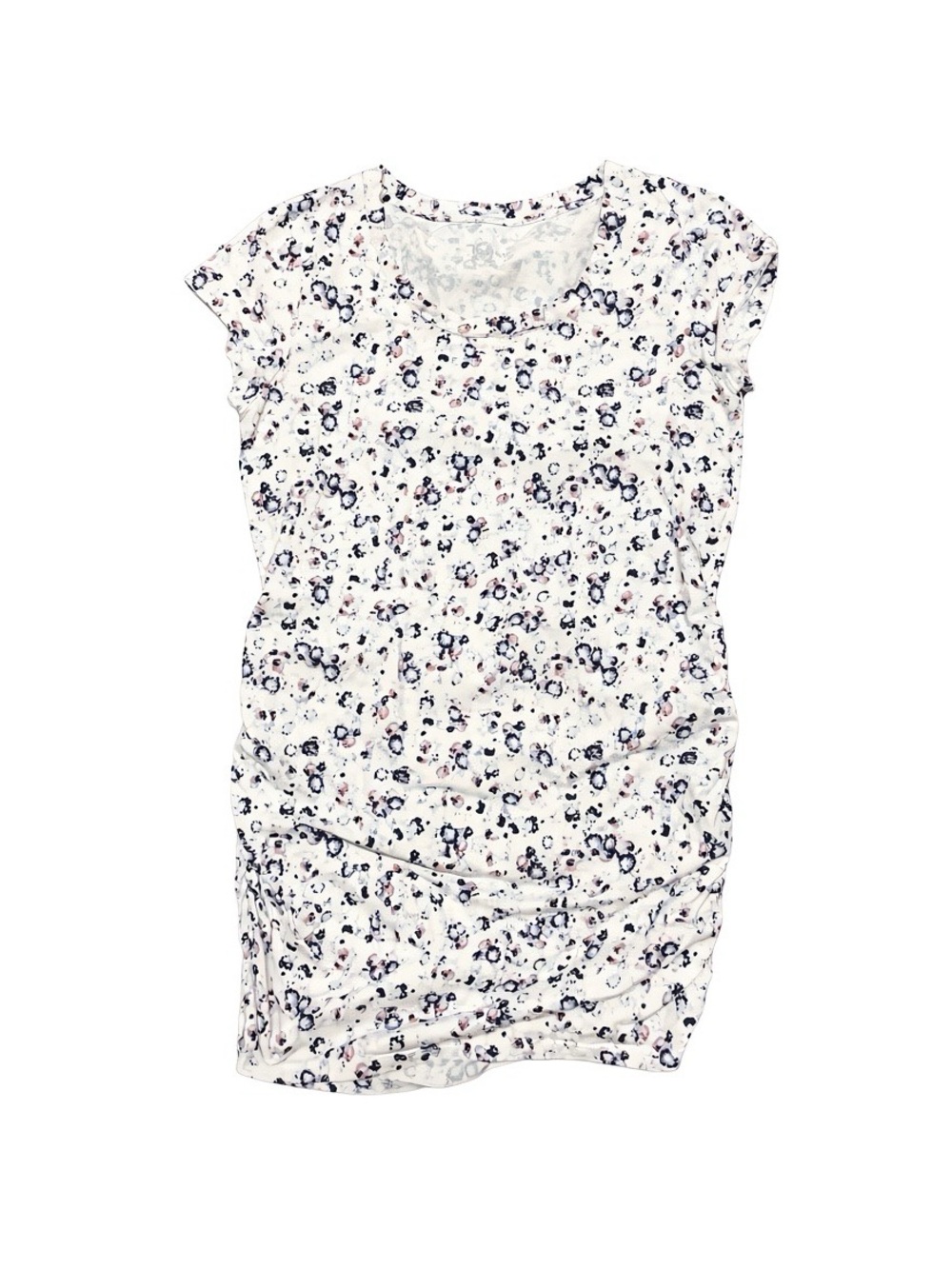 Thyme Maternity Short-Sleeve Top with Ruching Size Small Womens